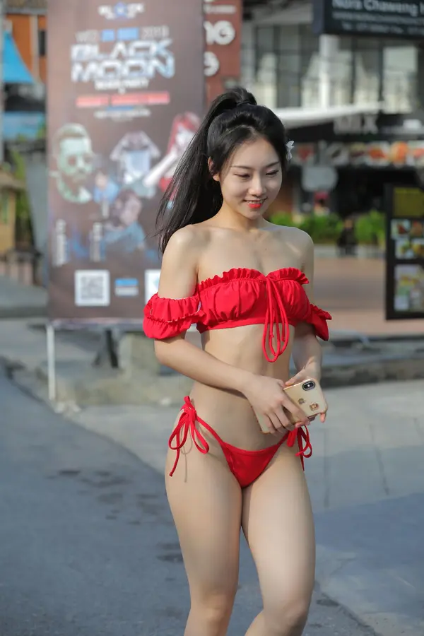 苏梅岛旅拍系列 盛夏 红色比基尼